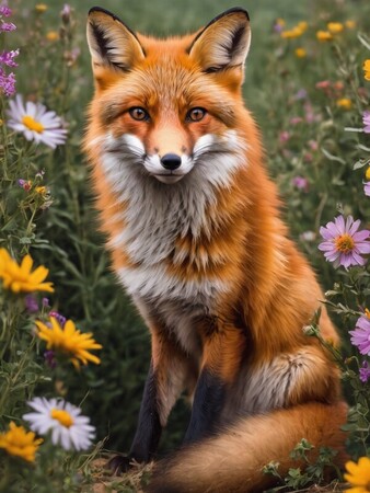 Fox in the Chamomile Field