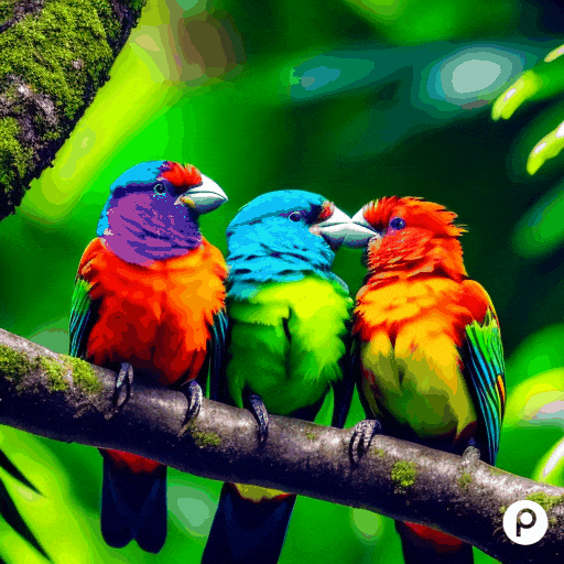 Parrots Talking (.gif image)